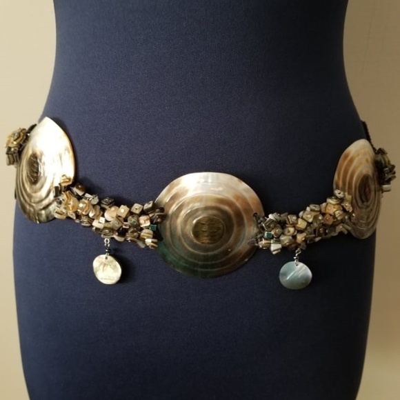 Chico's Accessories - Chico’s Leather /Mother of pearl Adjustable Belt